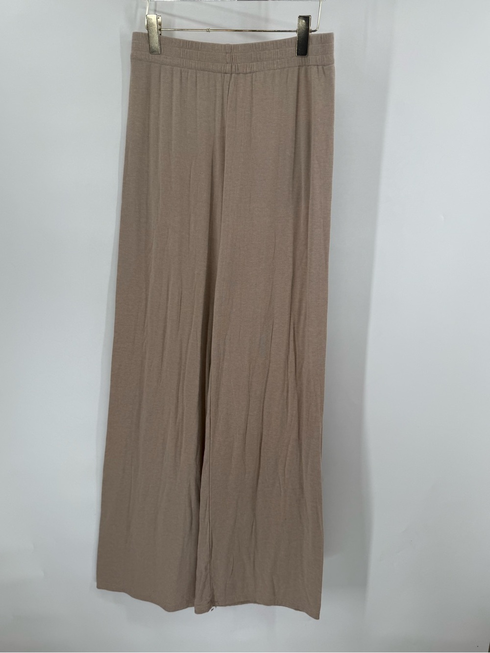 LEGOE HERITAGE tan knit wide leg lounge pants size 1 - M